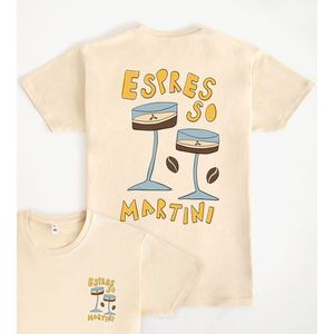 T-shirt Espresso Martini con scollo rotondo e maniche corte, t-shirt grafica unisex, taglia adulta SML XL XXL - Product Image 1