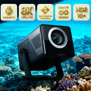 Mini Proyector LED X1 con WiFi Mejorado, Compatible con 1080P, Modo Cine, Sincronización de Pantalla de Teléfono a través de WiFi/USB, Portátil para Exteriores - Product Image 1