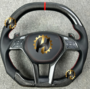 <span class=keywords><strong>Volant</strong></span> sport en carbone LED HZ <span class=keywords><strong>Mercedes</strong></span> Benz pour Classe C W204/W212/W218/W207/W172/W117/CLK/<span class=keywords><strong>SLK</strong></span>/A35/A45/S63/C43/E53/E63 - Product Image 2