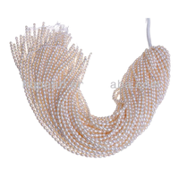 Petites perles d'eau douce ovales blanches de Chine (3-4 mm) pour la fabrication de bijoux et divers objets décoratifs
