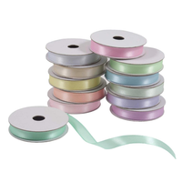 Ruban de satin à face unique largeur de 3/4 pouces pour la Saint-Valentin Bouquet de fleurs Arts Artisanat Couture Arc Joyeux Noël Décoration