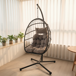 <span class=keywords><strong>Fauteuil</strong></span> <span class=keywords><strong>suspendu</strong></span> en rotin pour salon, chaise œuf pour adulte, chaise suspendue balançoire en gros - Product Image 6