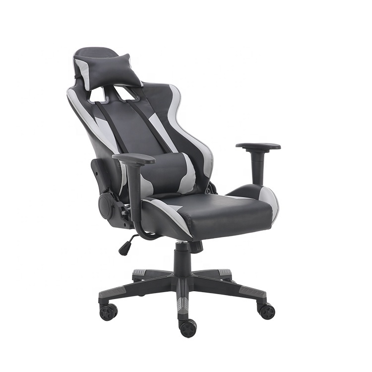 Pc desktop computer running leather recliner Led game chair with footrest