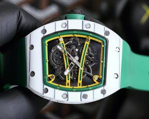 Nouvelle montre mécanique sportive de haute qualité à tourbillon haut de gamme avec bracelet vert, très vendue - Product Image 2