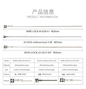 Joli pistolet d'<span class=keywords><strong>insémination</strong></span> artificielle SELF LOCK # III Jiang Pistolet à paille de sperme pour <span class=keywords><strong>taureau</strong></span> - Product Image 2