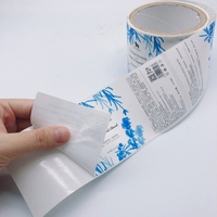 Rouleau d'étiquettes écologiques imperméables en film nacré pour aliments, collations, boissons, jus, tasses à thé, compléments alimentaires, bouteilles en plastique