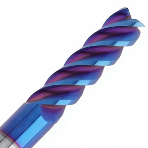 Fraise à bout sphérique DLCC HRC65 4F en carbure de tungstène, fraise à queue en carbure de tungstène pour usinage CNC, fraise à revêtement AlTiN, OEM - Product Image 3