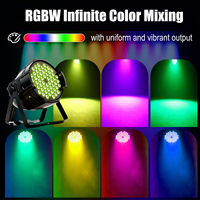Luz LED Par RGB 3 en 1 de 54x3W, de Aluminio, DMX512, IP20, Activación por Sonido, para Fiestas, Bares, Bodas, DJ, Discotecas, Escenarios, Precio de Fábrica