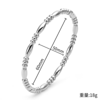 Bracelet pour femmes de luxe léger en acier inoxydable, bracelets à perles tendance pour femmes et hommes, accessoire en acier titane