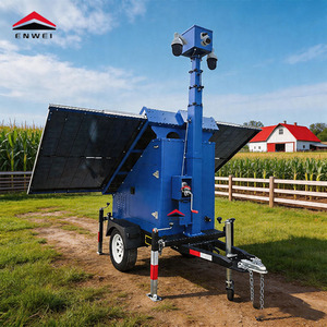 Remorque de surveillance mobile avec 3*400W de panneaux solaires monocristallins <span class=keywords><strong>pour</strong></span> chantier de construction - Product Image 6