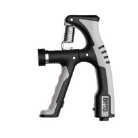 Entrenador de Antebrazo con Resistencia Ajustable de 5-60 kg para Pantalla LCD, Equipo de Gimnasio y Fitness en Casa, Fortalecedor Digital de Agarre de Mano, Negro