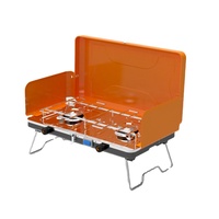 Cuisinière à gaz butane portable de luxe sur le marché de l'UE Cuisinière de camping de table à 2 brûleurs Offre Spéciale manuelle en acier standard CE Cuisinière d'extérieur