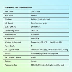 Imprimante Sublicool A3 DTF xp600 compatible avec Windows imprimante DTF garantie un an imprimante DTF imprimante Xp600 DTF - Product Image 5