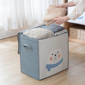 Cartoon Gray Quilt <b>Storage</b> Bag Rectangle Non Woven Fabric Dust Proof Clothing Organizer Bedroom <b>Storage</b> Easy <b>Storage</b> - Product Image 2