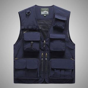 Chaleco de bolsillo de carga de alta calidad, chalecos y chaquetas sin mangas para hombre, chaqueta utilitaria personalizada - Product Image 2