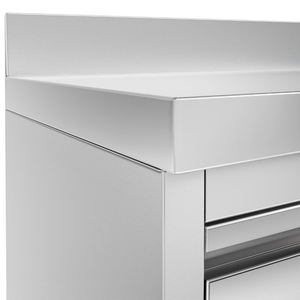 Mesa de Centro de Acero Inoxidable Resistente con Cajones y Gabinete |   Muebles Comerciales para Restaurante, Hotel, Cafetería y Hogar - Product Image 5