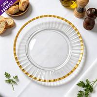 Sous-plat de banquet élégant en plastique, nappe décorative en forme de feuille verte pour mariage et événements