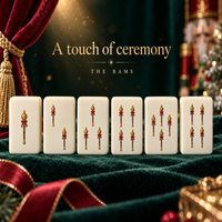 Set Ubin Mahjong Amerika Bertema Nutcracker Natal Mewah dari Akrilik 160Pcs dengan Penari Balet, Mahkota, Jam, dan Kuda Goyang