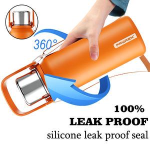 Bouteille d'eau isotherme en acier inoxydable 304 avec poignée et sangle, gobelet de voyage sous vide avec couvercle pour boissons chaudes et froides - Product Image 2