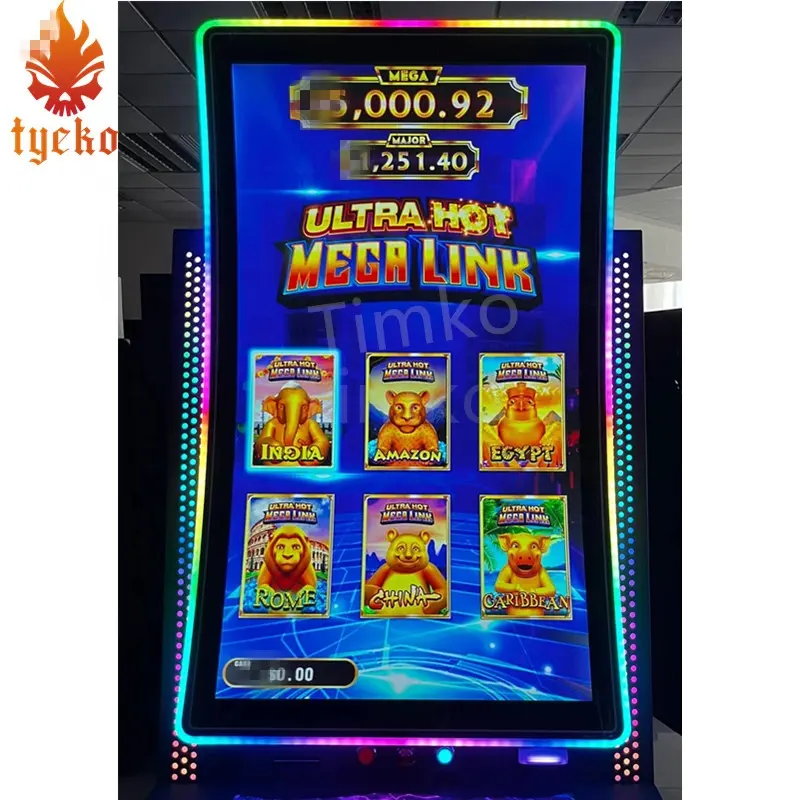 Ultra Hot Mega Link 5 in 1 Mini Machine Game Board Durable Game Cabinet with 32'' 43'' Touch Monitor