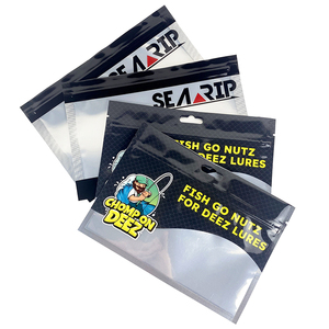 Túi đóng gói mồi câu cá bằng nhựa mềm trong suốt, có khóa kéo, in ấn tùy chỉnh, có lỗ Euro - Product Image 6