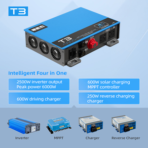 2500 डब्ल्यू हाइब्रिड इनवर्टर चार्जर सिस्टम 48v 2.7kwh सौर ऊर्जा दोहरी आउटपुट - Product Image 5