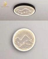 Appliques murales modernes style Lune Blanche, LED décoratives attrayantes pour intérieur, corps en plâtre, installation en saillie