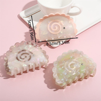 Pince à cheveux personnalisée Sy, motif spirale, en dentelle, pour queue de cheval, avec strass, en acétate, personnalisable