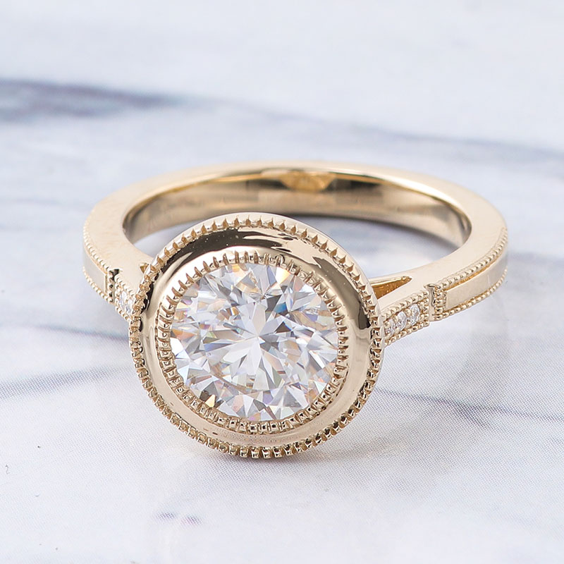 แหวนมอยซาไนต์ทองแท้ 14K