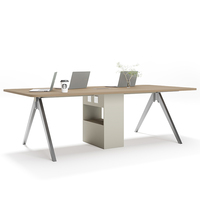 Moderne 4-6 places espace ouvert poste de travail collaboratif bureau modulaire ensemble de bureau pour le personnel de bureau