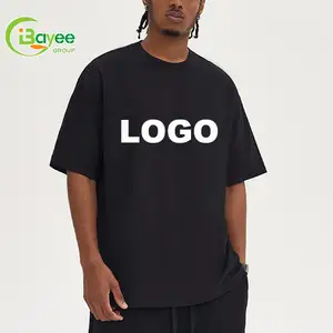 Oem Blank Oversize Cotton Drop Shoulder Embroidery T Shirt Manufacturer Custom Heavy Weight Screen Printing Puff Print T-Shirt