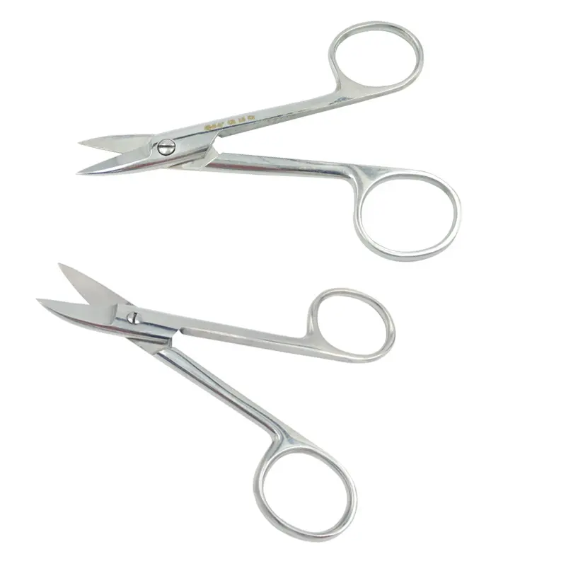 Зубоврачебные ножницы для короны из нержавеющей стали с прямым и изогнутым кончиком, лигатурный резак для проволоки