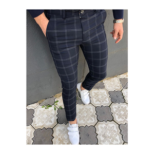 Nouveau design – <span class=keywords><strong>Pantalon</strong></span> de costume décontracté pour homme, coupe ajustée, 100 % polyester, logo personnalisé, taille mi-haute - Product Image 5