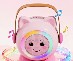 Pink Cat Portable Bluetooth <b>Speaker</b> With RGB <b>LED</b> Light Wireless Microphone Karaoke Use Rechargeable Battery Full-Range Audio 7 - Product Image 3