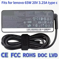 Adaptateur secteur Lenovo de haute qualité Type-C 65W 20V 3.25A pour ordinateur portable ThinkPad E480 L390 E490 S2, charge rapide USB-C
