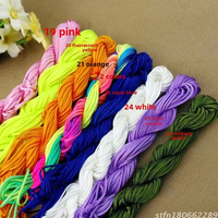 Cordon en nylon de 1,5 mm pour nœuds chinois, macramé, bracelet tressé, fil DIY pour perles de jade, accessoires et bijoux