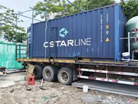 Système de dessalement d'eau de mer conteneurisé en deux étapes 60 M/jour avec filtration par membrane RO, personnalisable, 20GP SWRO, traitement de l'eau PLC