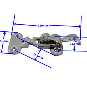 Loquet marin à vente chaude, en acier inoxydable 316, fermeture à loquet, 110 mm, matériel <span class=keywords><strong>pour</strong></span> yacht marin, VR, petite boucle de porte <span class=keywords><strong>pour</strong></span> couvercle, en vente - Product Image 5