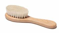 Brosse coiffante naturelle pour enfants avec manche en bois de hêtre et poils de chèvre, peigne de massage capillaire durable pour usage domestique