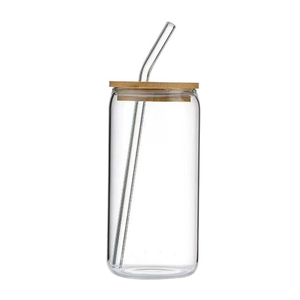 Vaso de vidrio de borosilicato personalizado de 16 oz resistente al calor con tapa de bambú, apto para lavavajillas y microondas, con impresión UV, ideal para profesores y festivales. - Product Image 6