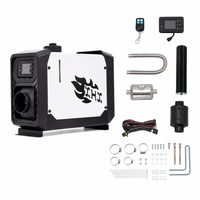 5KW Kompakt Dikey Hepsi Bir Arada Dizel Isıtıcı 12V 24V 220V Üçü Bir Arada Güç Kaynağı Dahili Depo LCD ve Uzaktan Kumanda Kamyon Karavan için