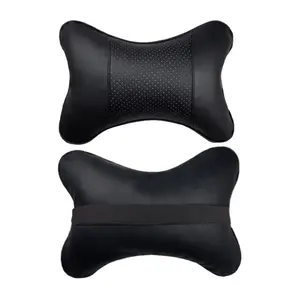 Car Neck Pillows Pu Leather head support protector black/red universal headrest backrest cushion easy install and clean