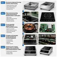OEM 3500W Touch-Control Hocheffizienter Einzel-Induktionskocher für Gewerbliche Nutzung in Restaurants