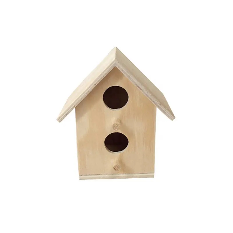 Деревянный Мини-домик для птиц на открытом воздухе, подвесной домик для птиц из необработанной древесины, набор для птиц, подарок для любителей рисования, поделки «сделай сам»