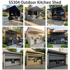 Cocina Modular Completa para Exteriores de Acero Inoxidable, Cocina Exterior Tipo Pod con Persianas Enrollables - Product Image 6