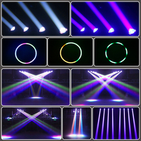 4 Piezas Barra de Luz de Cabeza Móvil LED 80W RGBW 4 en 1 con Estroboscopio y Haz para DJ