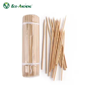 Bastões de assar marshmallow de bambu para churrasco, ferramentas de espetos, ferramentas não revestidas, 25 por embalagem a granel