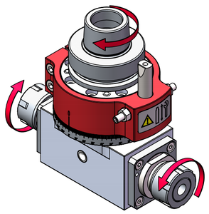 HQD High Speed ISO30 Angle Heads <b>Aggregates</b> With ER25 or Saw Blade for High Machining Productivity - Product Image 6