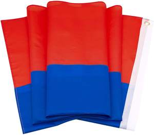 Пользовательские яркие цвета и защита от выцветания синий белый красный Российской Федерации национальные флаги с логотипом печати - Product Image 6