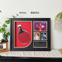 Raquette de ping-pong de table écologique et durable vitrine en bois boîte d'ombre motif animal fleur verre plastique papier mural